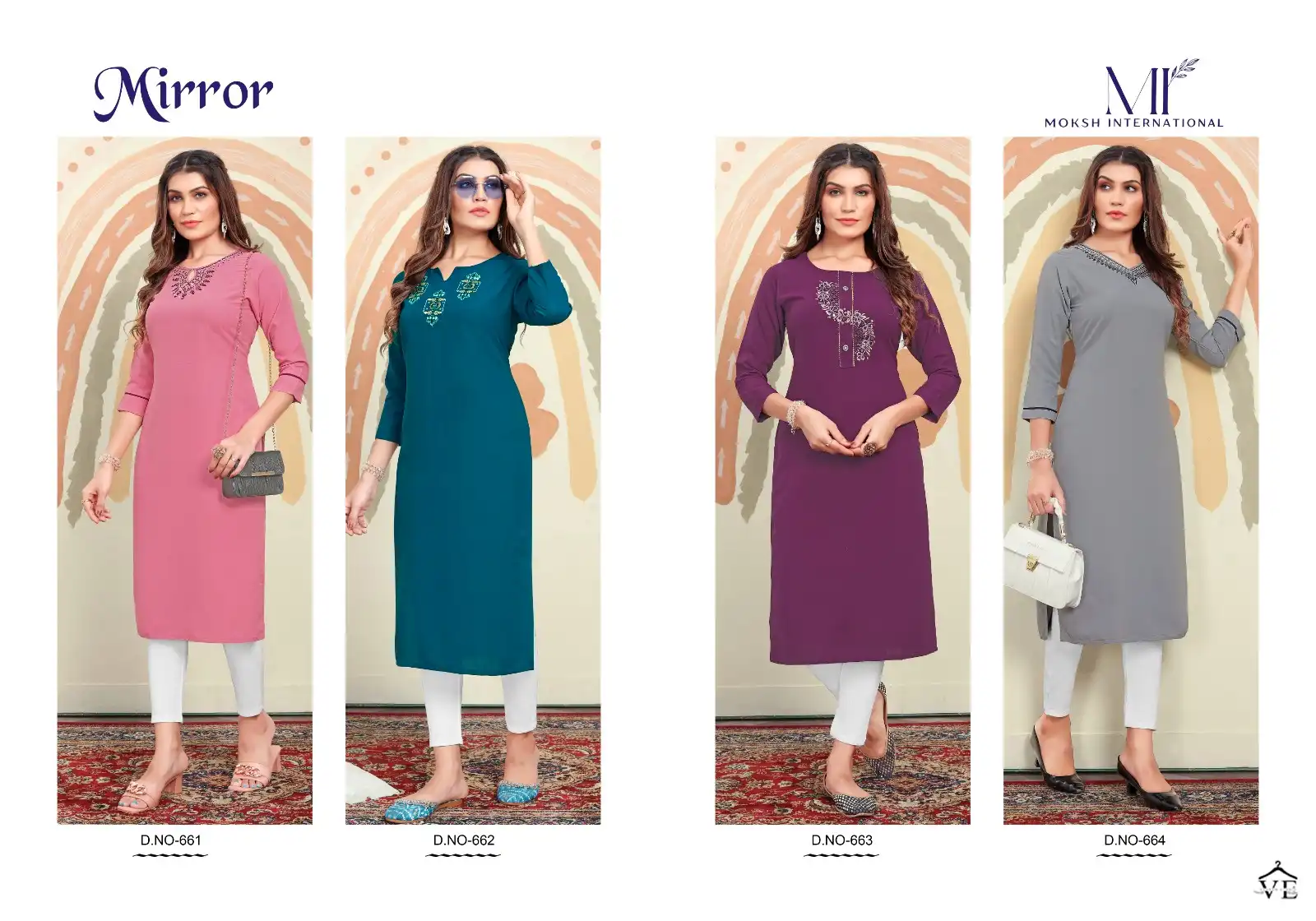 Moksh Mirror Vol 1 Maaza Cotton Wholesale Kurti Catalog — Wholesale Kurtis, MPA wholesale from Surat — view 5