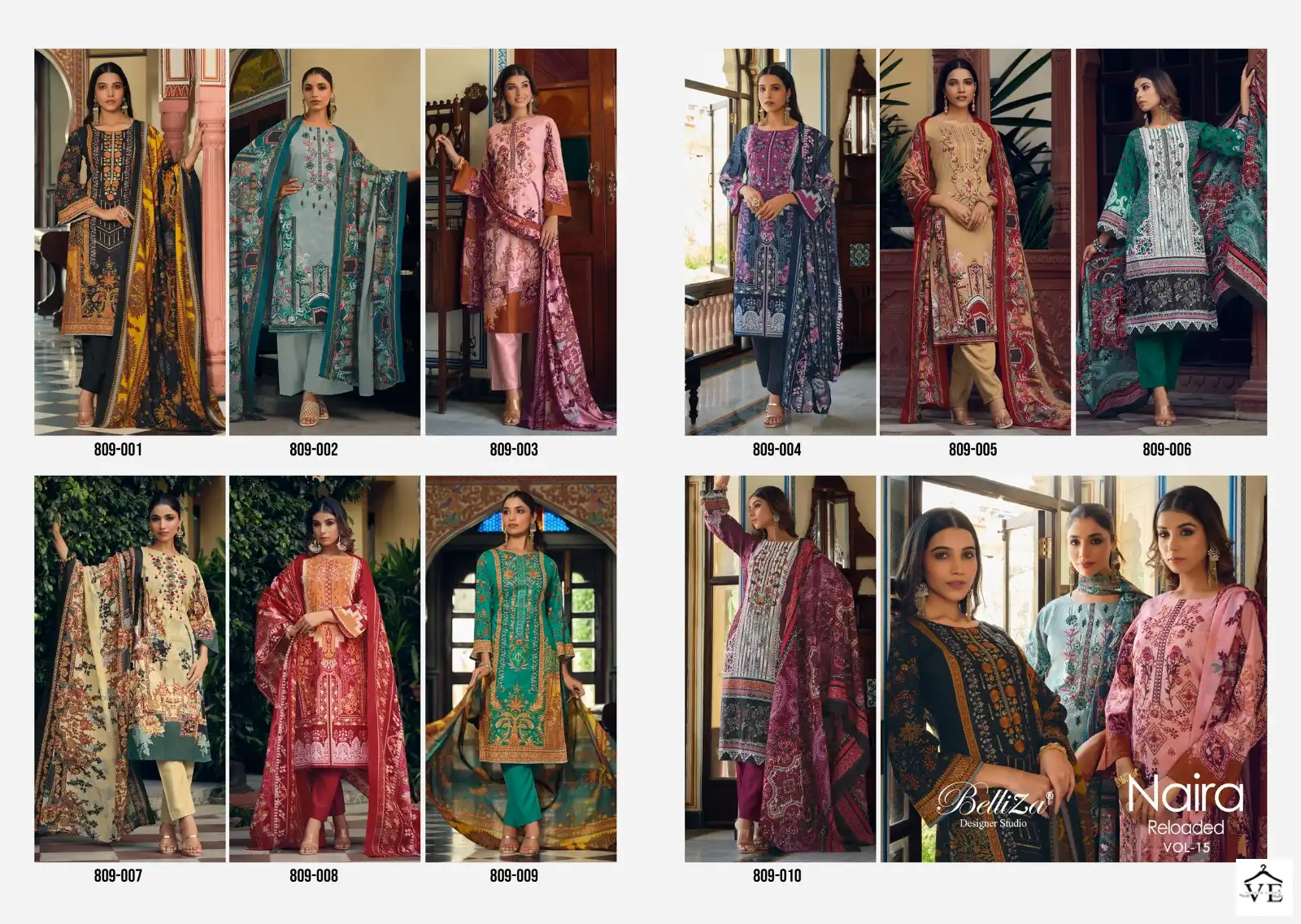 Belliza Designer Naira Vol 15 Cotton Wholesale Pakistani Salwar Suit Catalog — Wholesale Salwar Suits, Belliza Designer wholesale from Surat — view 11