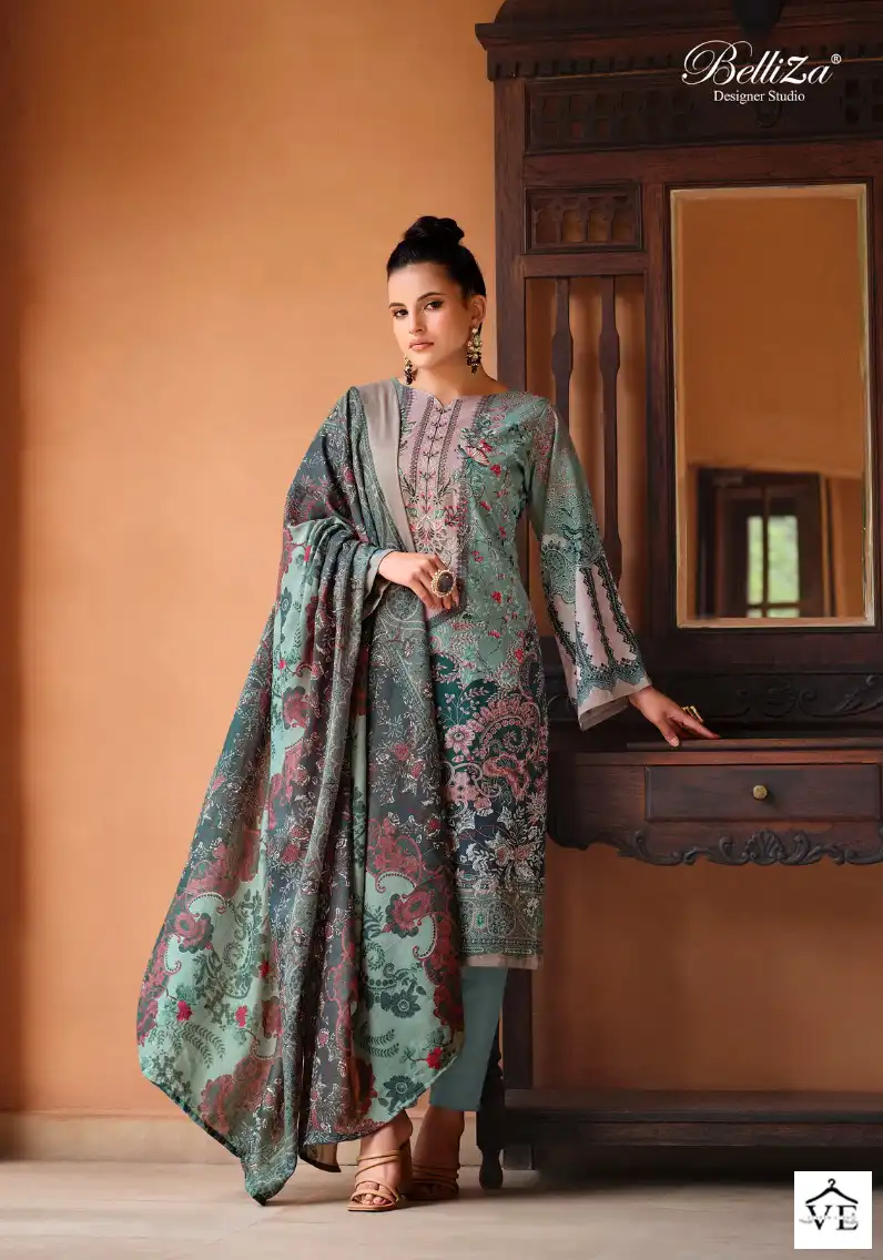 Belliza Designer Naira Vol 17 Pure Cotton Wholesale Designer Pakistani Salwar Suit Catalog — Wholesale Salwar Suits, Belliza Designer wholesale from Surat - Gallery Image 6