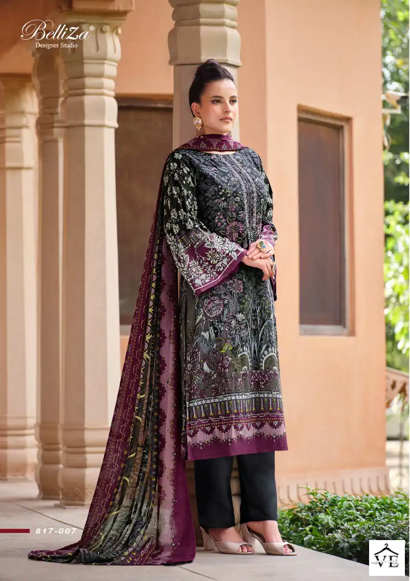 Belliza Designer Naira Vol 17 Pure Cotton Wholesale Designer Pakistani Salwar Suit Catalog — Wholesale Salwar Suits, Belliza Designer wholesale from Surat - Gallery Image 7