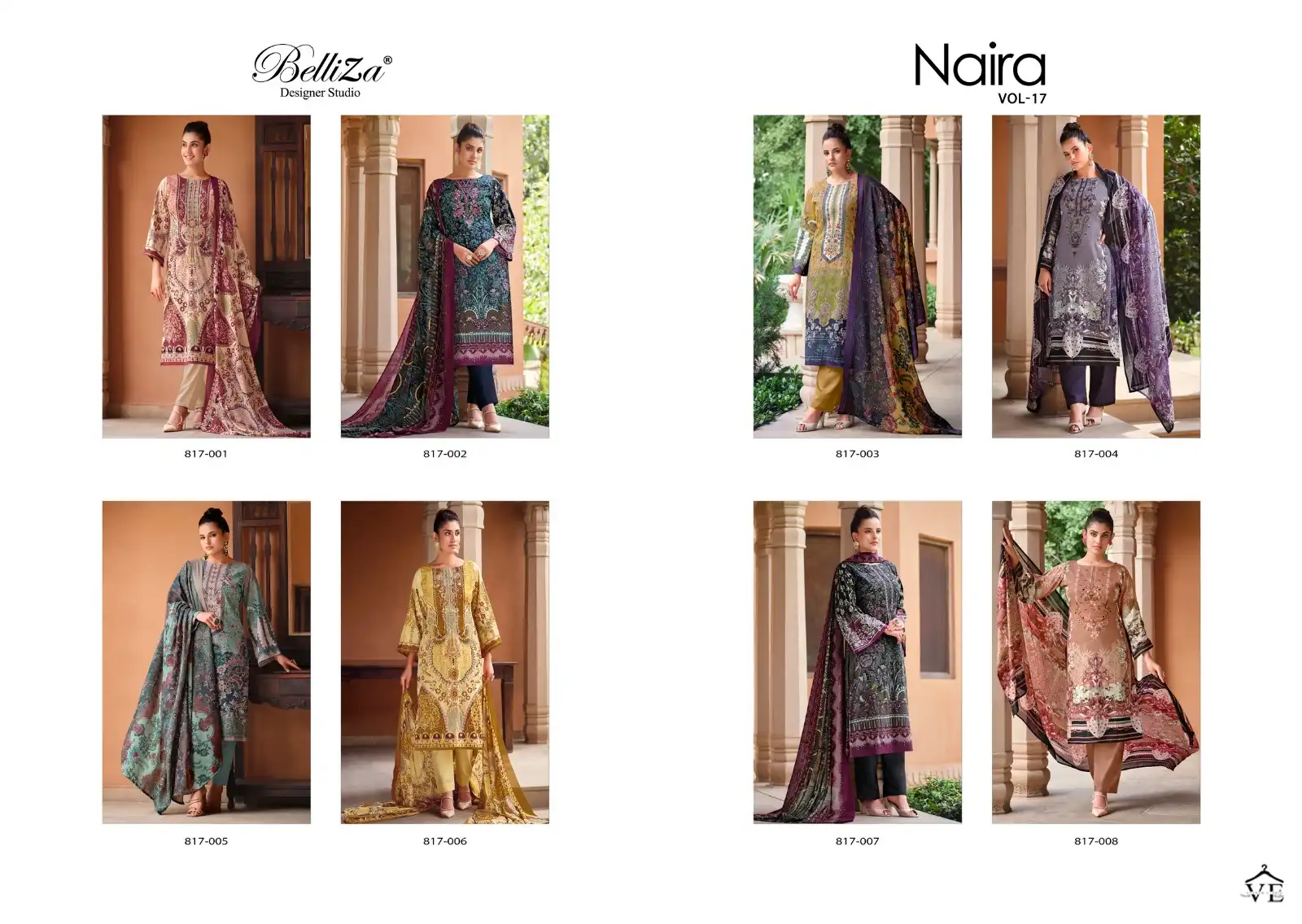 Belliza Designer Naira Vol 17 Pure Cotton Wholesale Designer Pakistani Salwar Suit Catalog — Wholesale Salwar Suits, Belliza Designer wholesale from Surat — view 9