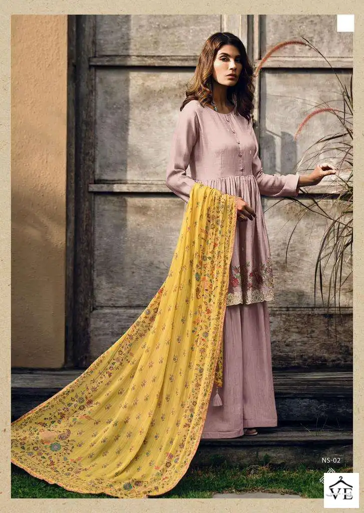 Varsha Naisha Pashmina Wholesale Fancy Embroidery Work Winter Salwar Suit Catalog — Wholesale Salwar Suits, Varsha wholesale from Surat - Gallery Image 2