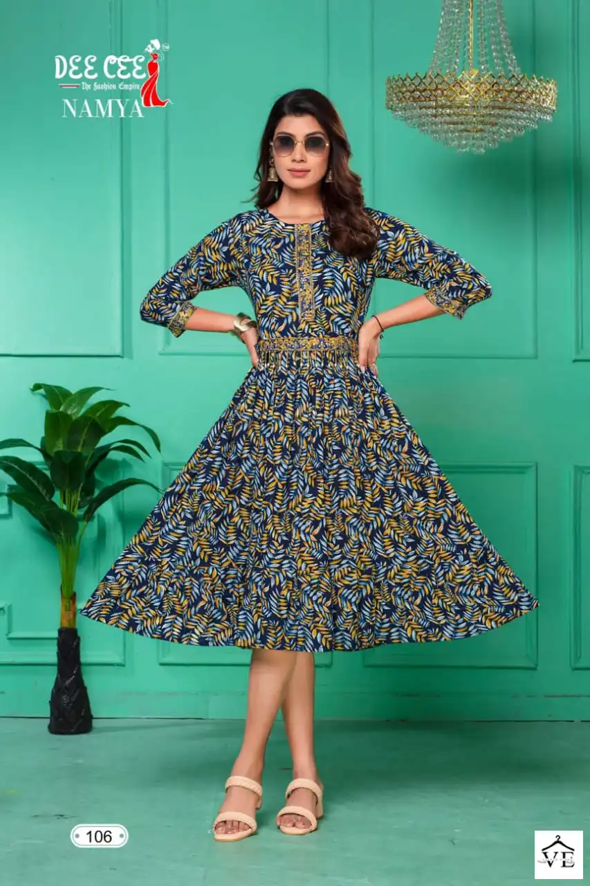 Deecee Namya Heavy Rayon Wholesale Long Kurtis Catalog — Wholesale Kurtis, MPA wholesale from Surat - Gallery Image 2