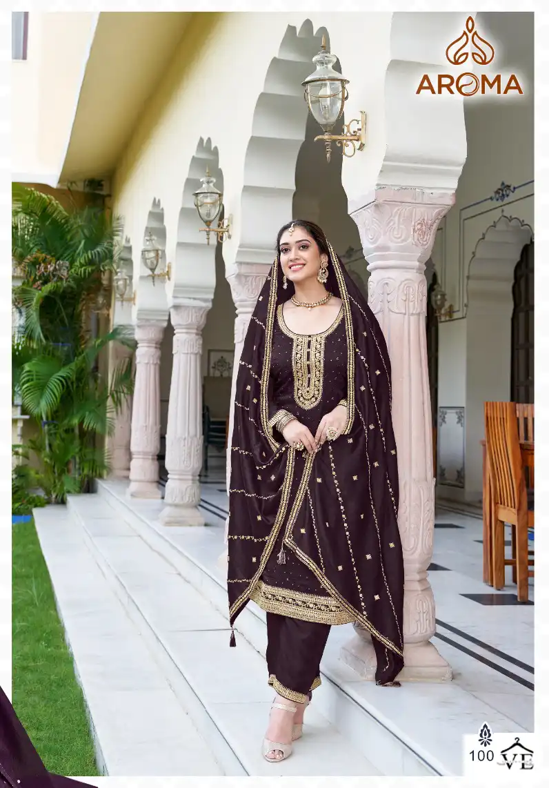 Aroma Nazara Real Premium Silk Wholesale Designer Salwar Suit Catalog — Wholesale Salwar Suits, MPA wholesale from Surat - Gallery Image 2