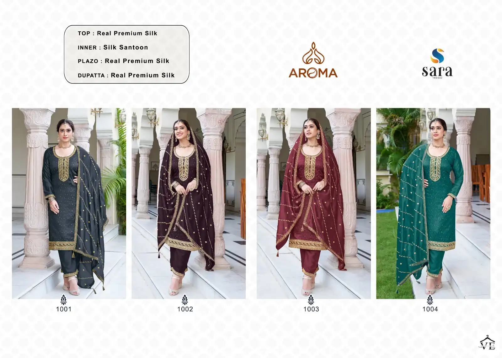Aroma Nazara Real Premium Silk Wholesale Designer Salwar Suit Catalog — Wholesale Salwar Suits, MPA wholesale from Surat — view 5