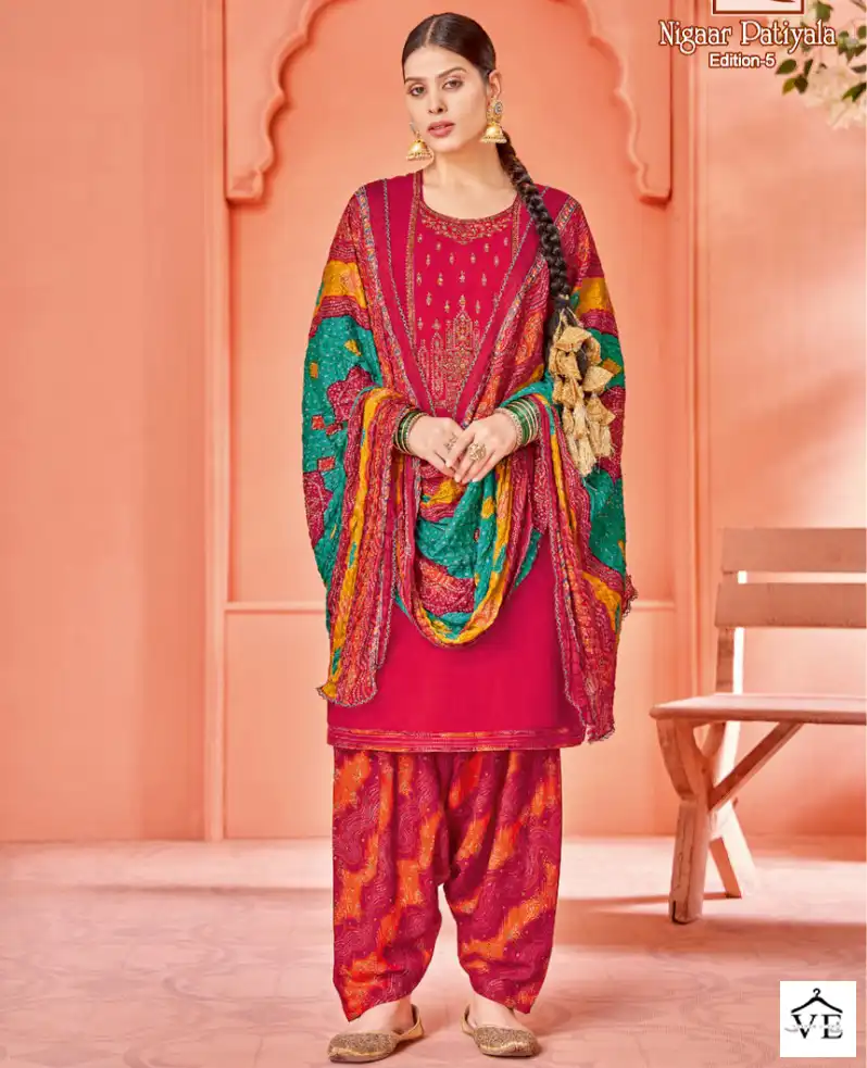 Alok Suits Nigaar Patiyala Edition Vol 5 Rayon Wholesale Designer Salwar Suit Catalog — Wholesale Salwar Suits, MPA wholesale from Surat — view 1
