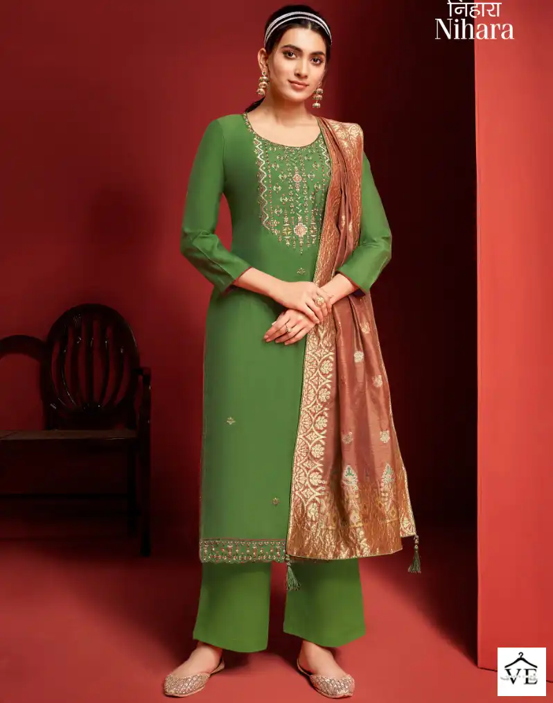Alok Suits Nihara Viscose Wholesale Designer Salwar Suit Catalog — Wholesale Salwar Suits, MPA wholesale from Surat — view 1