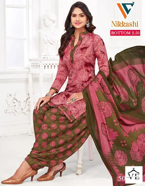 Vandana Nikkashi Vol 5 Cotton Wholesale Patiyala Salwar Suit Catalog — Wholesale Salwar Suits, MPA wholesale from Surat — view 1