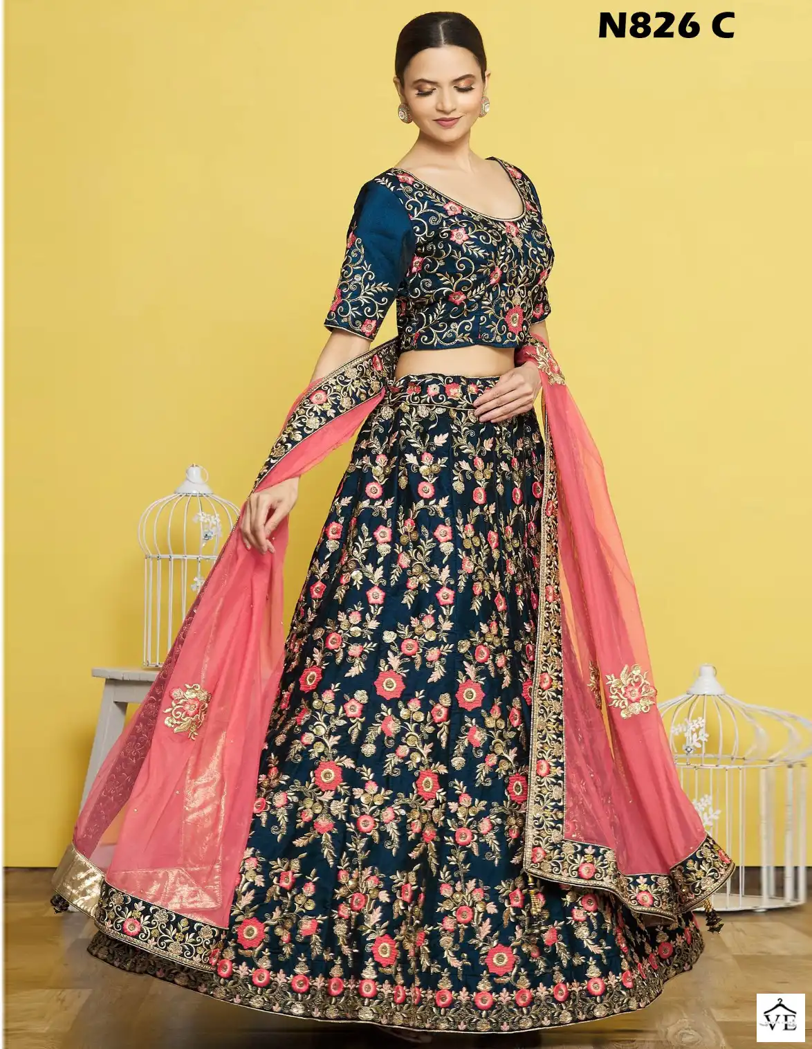 Mahotsav Nimaya - N800 Series Velvet Wholesale Bridal Lehenga Choli Catalog — Wholesale Lehenga, MPA wholesale from Surat — view 1