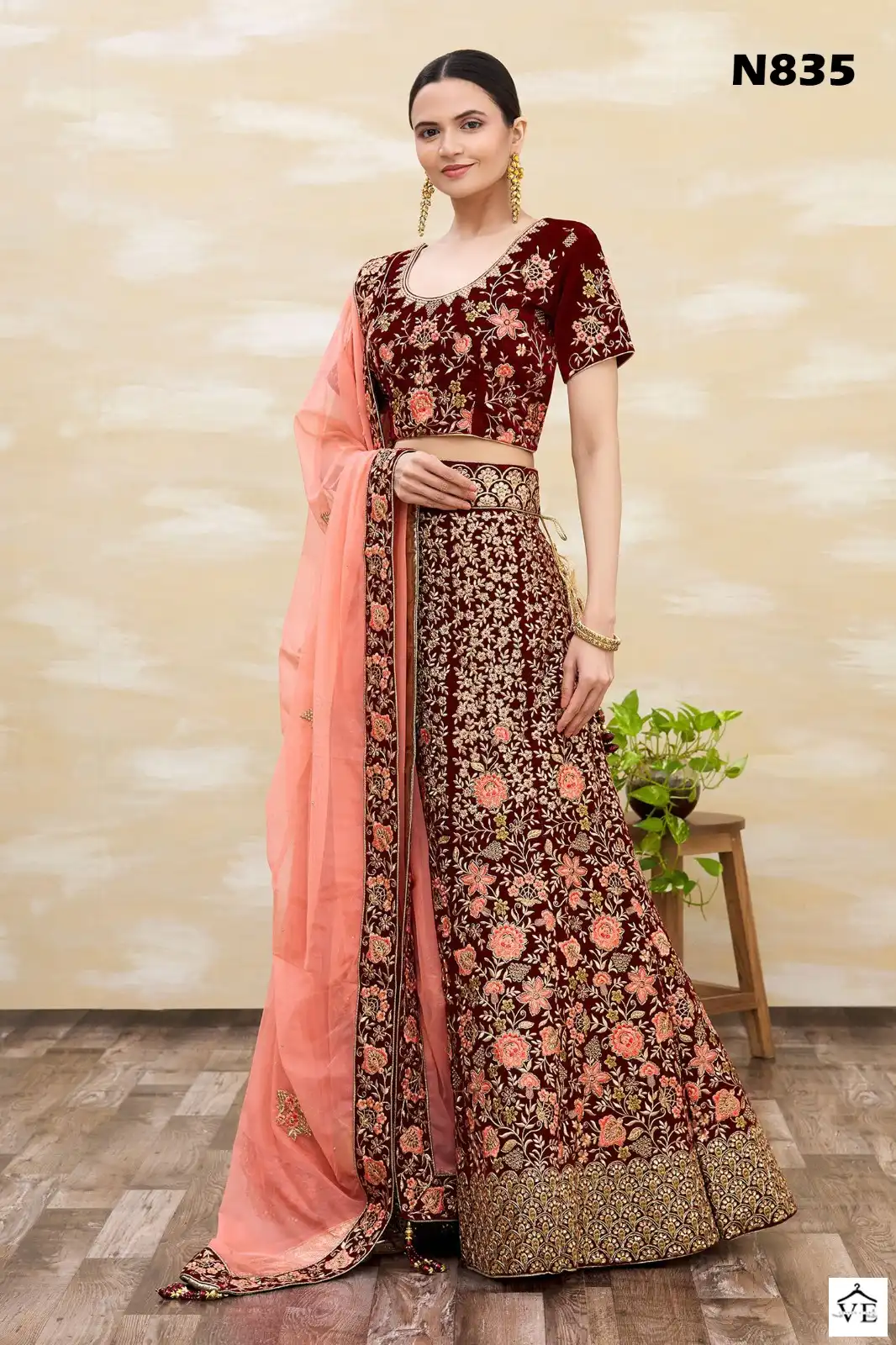 Mahotsav Nimaya - N800 Series Velvet Wholesale Bridal Lehenga Choli Catalog — Wholesale Lehenga, MPA wholesale from Surat - Gallery Image 8