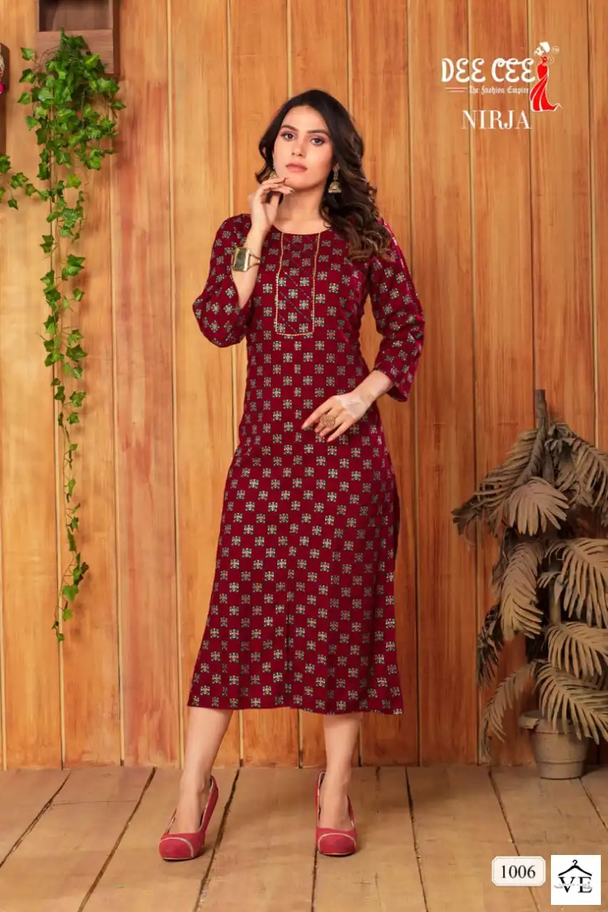 Dee Cee Nirja Rayon Wholesale Kurti Catalog — Wholesale Kurtis, MPA wholesale from Surat — view 2
