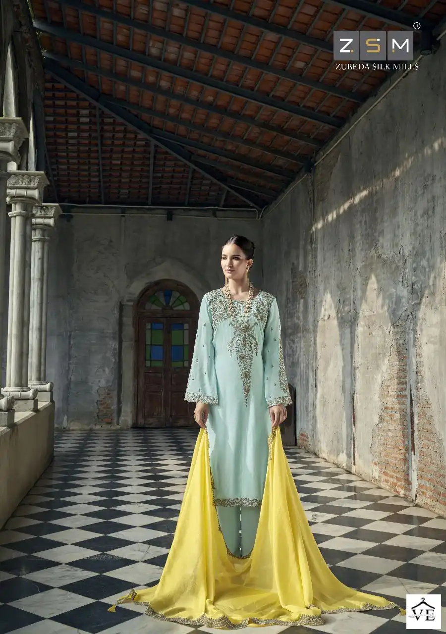 Z.S.M Noor E Jahan Pure Viscose Maslin Wholesale Designer Salwar Suit Catalog — Wholesale Salwar Suits, MPA wholesale from Surat - Gallery Image 2