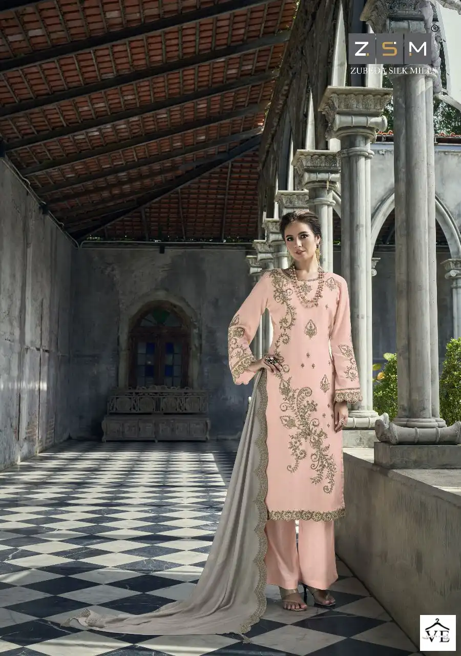Z.S.M Noor E Jahan Pure Viscose Maslin Wholesale Designer Salwar Suit Catalog — Wholesale Salwar Suits, MPA wholesale from Surat - Gallery Image 5