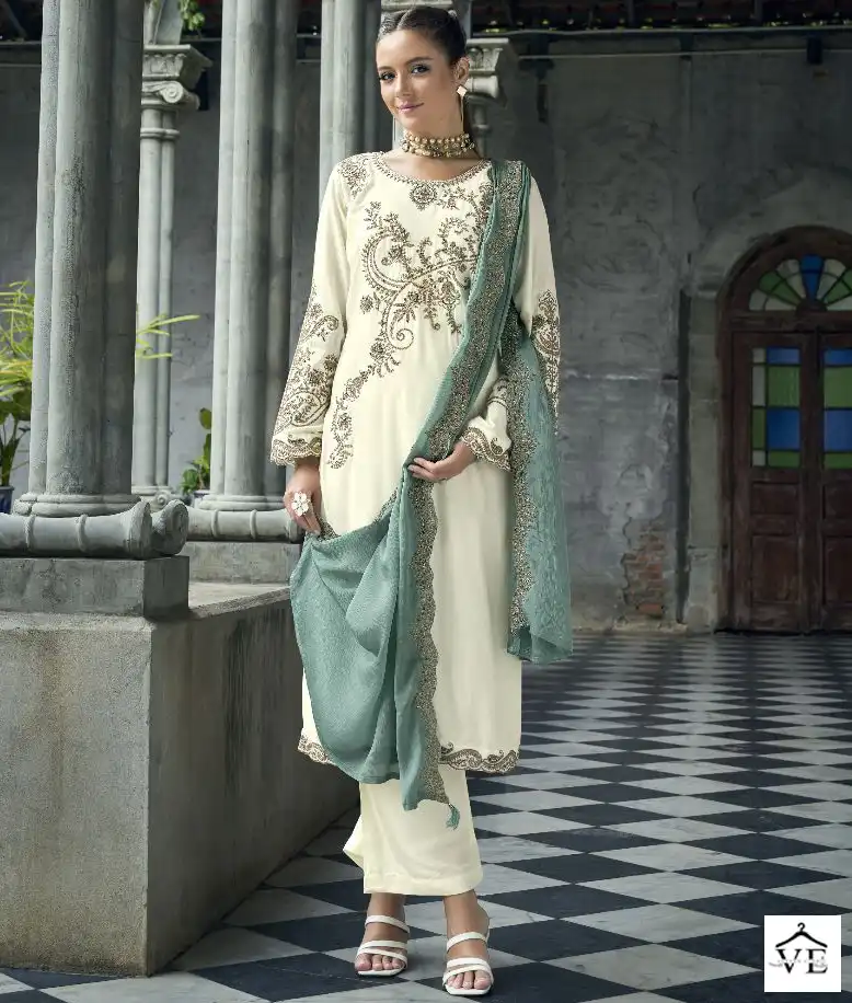 Z.S.M Noor E Jahan Pure Viscose Maslin Wholesale Designer Salwar Suit Catalog — Wholesale Salwar Suits, MPA wholesale from Surat — view 1