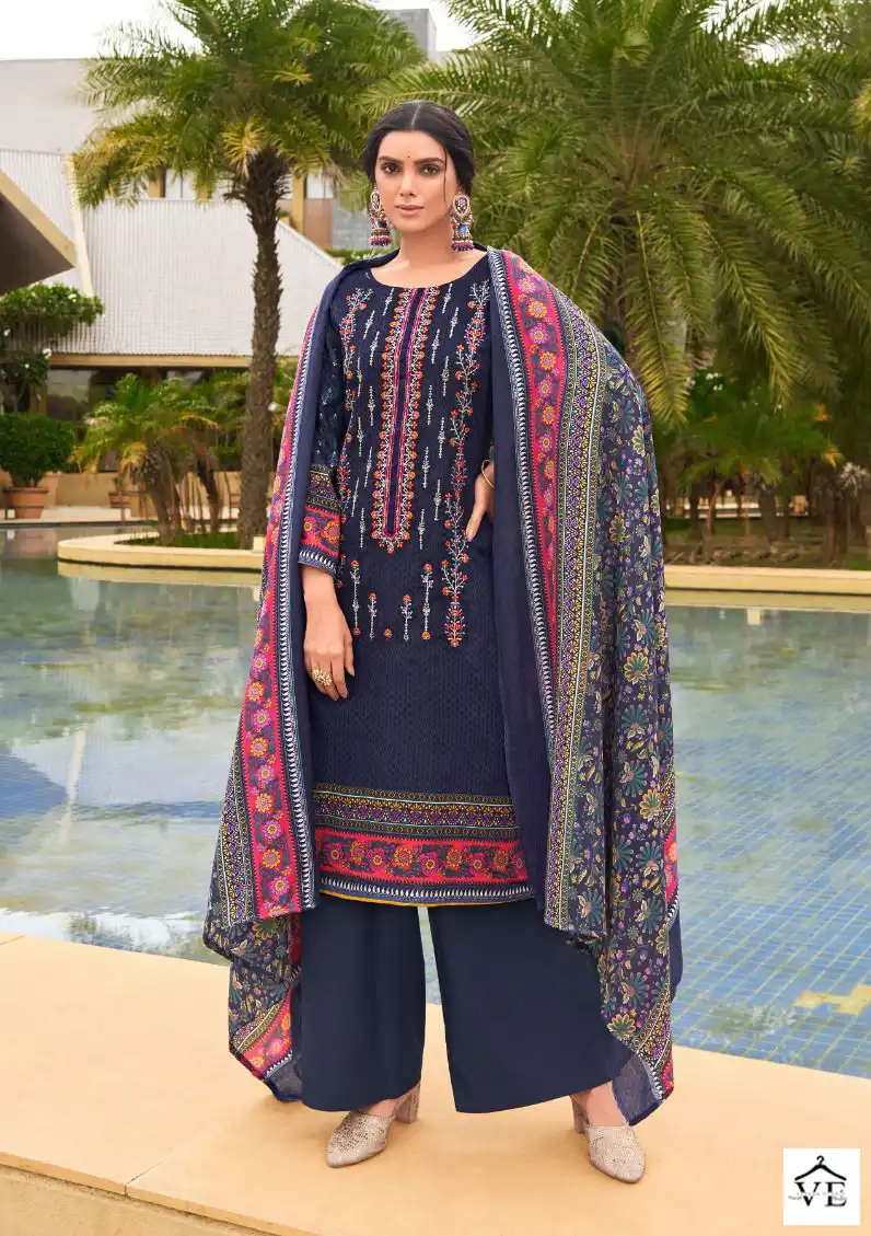 Cosmos Noor Embroidered Vol 2 Lawn Cotton Wholesale Self Embroidery Work Pakistani Salwar Suit Catalog — Wholesale Salwar Suits, MPA wholesale from Surat - Gallery Image 6