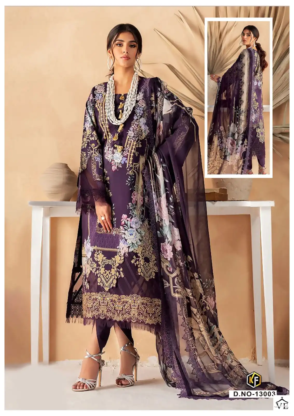 Keval Fab Noor Jaan Vol 13 Heavy Cotton Wholesale Pakistani Salwar Suit Catalog — Wholesale Salwar Suits, Keval Fab wholesale from Surat - Gallery Image 3