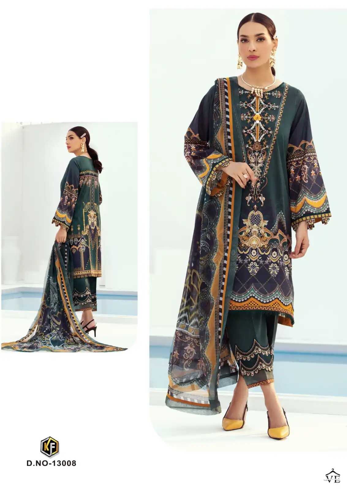Keval Fab Noor Jaan Vol 13 Heavy Cotton Wholesale Pakistani Salwar Suit Catalog — Wholesale Salwar Suits, Keval Fab wholesale from Surat - Gallery Image 8