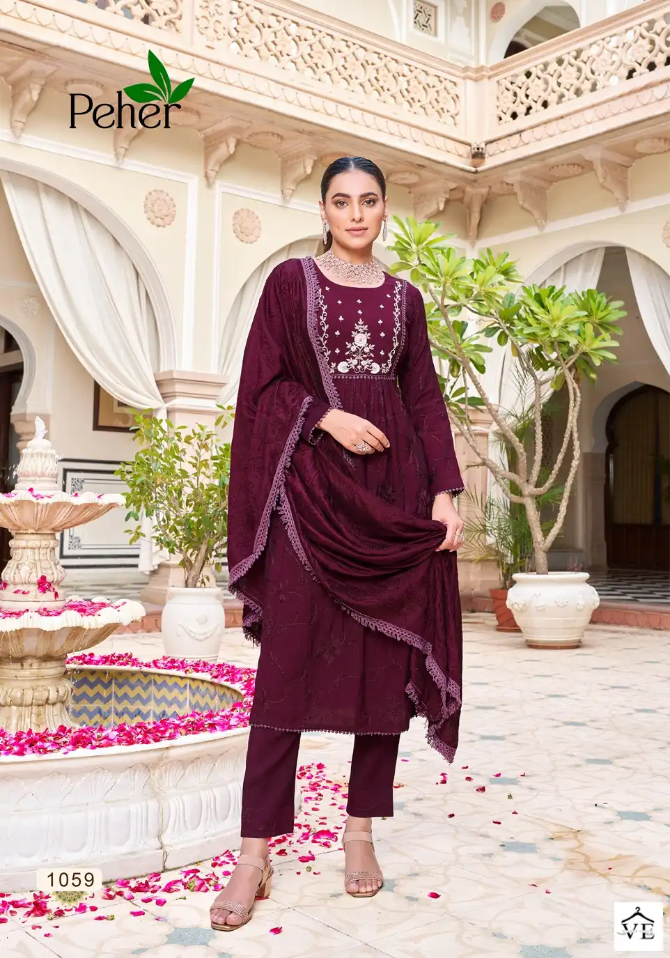 Peher Noor Vol 4 Elegance Modal Wholesale Designer Readymade Salwar Suit Catalog — Wholesale Salwar Suits, MPA wholesale from Surat — view 4