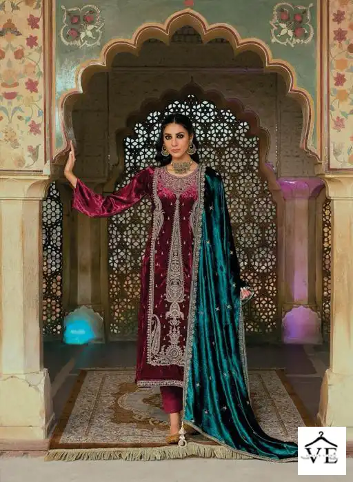 Ibiza Noore E Jaha Pure Rommanian Viscose Velvet Wholesale Designer Winter Wear Salwar Suit Catalog — Wholesale Salwar Suits, MPA wholesale from Surat - Gallery Image 6