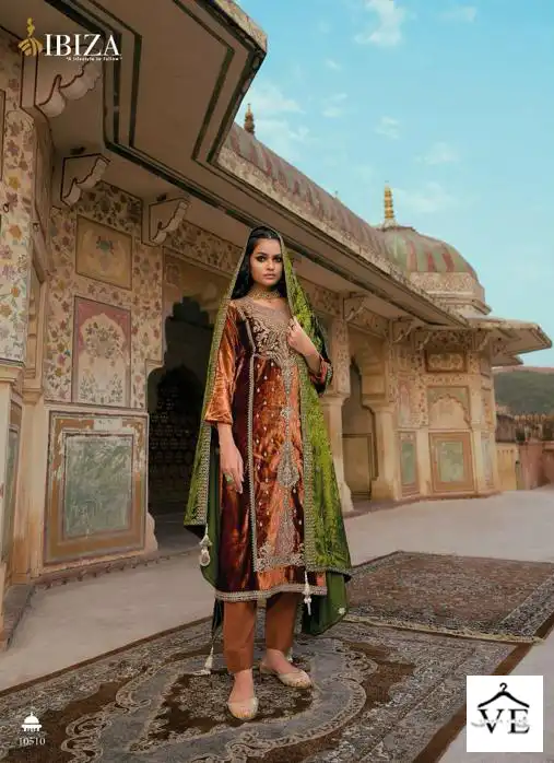 Ibiza Noore E Jaha Pure Rommanian Viscose Velvet Wholesale Designer Winter Wear Salwar Suit Catalog — Wholesale Salwar Suits, MPA wholesale from Surat - Gallery Image 5