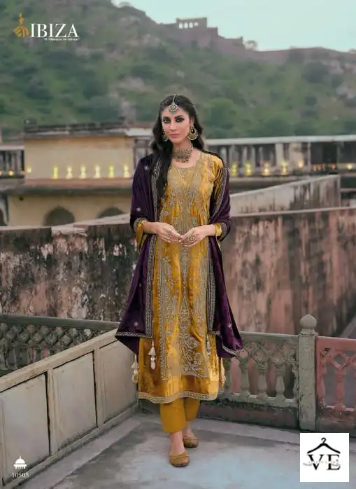Ibiza Noore E Jaha Pure Rommanian Viscose Velvet Wholesale Designer Winter Wear Salwar Suit Catalog — Wholesale Salwar Suits, MPA wholesale from Surat - Gallery Image 8