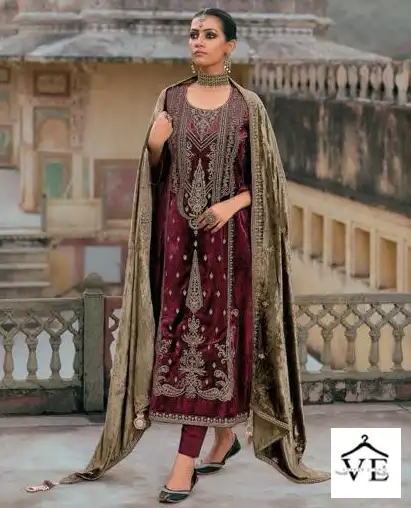 Ibiza Noore E Jaha Pure Rommanian Viscose Velvet Wholesale Designer Winter Wear Salwar Suit Catalog — Wholesale Salwar Suits, MPA wholesale from Surat — view 1