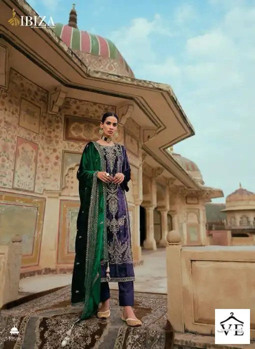 Ibiza Noore E Jaha Pure Rommanian Viscose Velvet Wholesale Designer Winter Wear Salwar Suit Catalog — Wholesale Salwar Suits, MPA wholesale from Surat - Gallery Image 4
