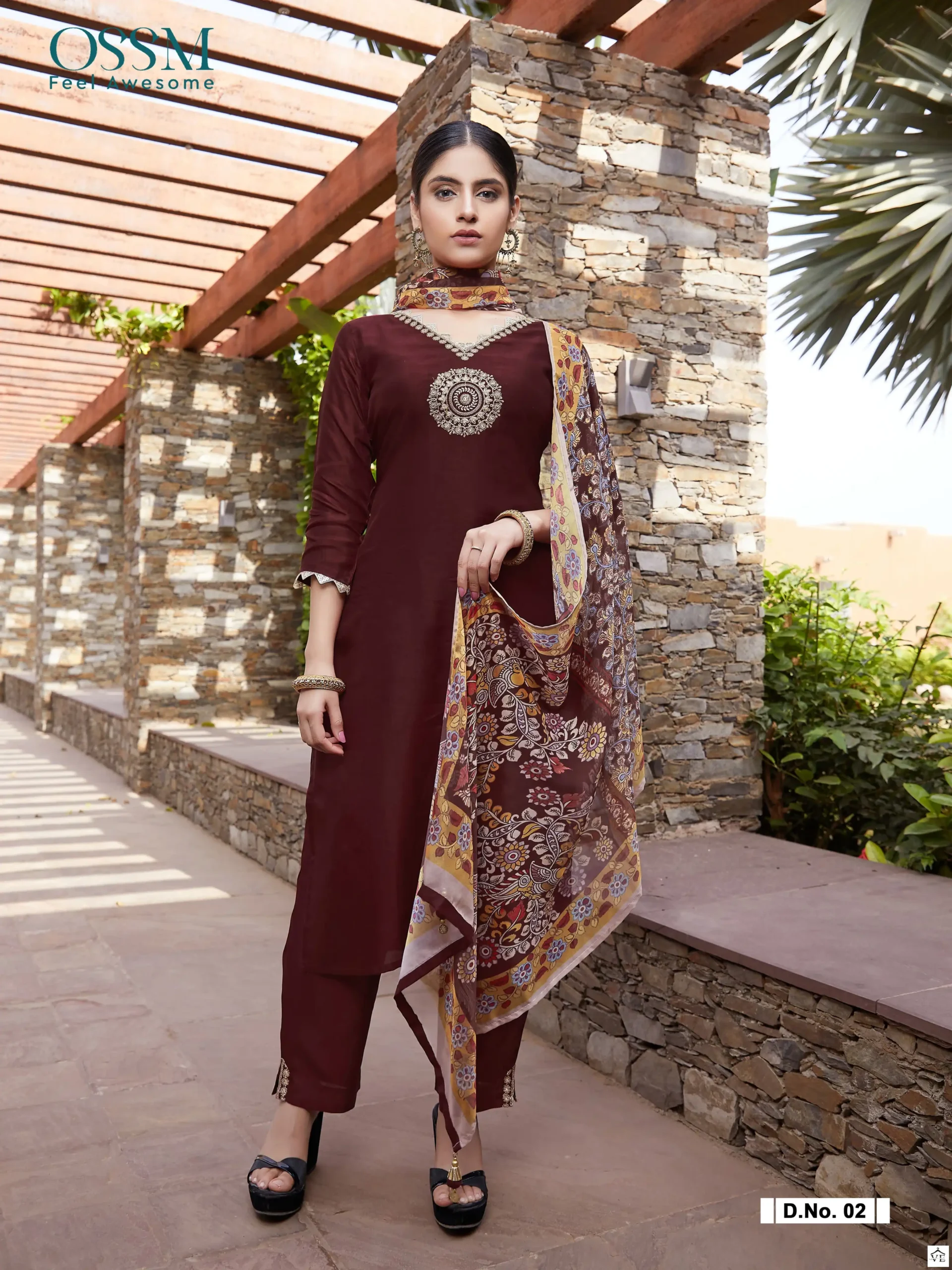 Ossm Noorie Pure Viscose Russian/Dola Silk Wholesale Designer Readymade Salwar Suit Catalog — Wholesale Salwar Suits, MPA wholesale from Surat - Gallery Image 2
