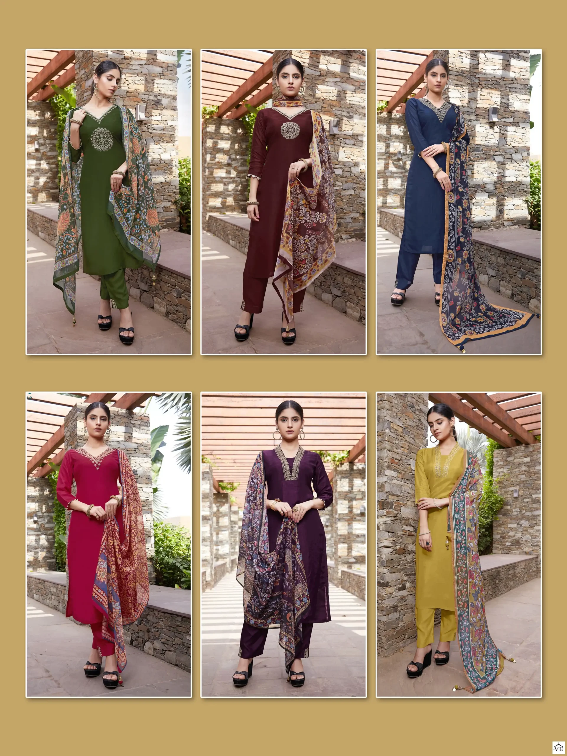 Ossm Noorie Pure Viscose Russian/Dola Silk Wholesale Designer Readymade Salwar Suit Catalog — Wholesale Salwar Suits, MPA wholesale from Surat — view 7