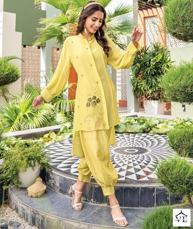 Anju Fabric Natural Pure Natural Crepe Wholesale Designer Kurti With Pant Catalog — Wholesale Kurtis, MPA wholesale from Surat — view 1
