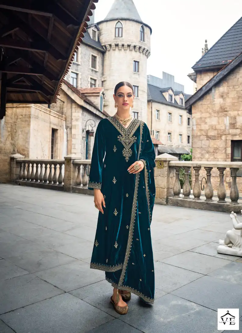 Kilory Trends Noor-E-Ishq Premium Velvet Wholesale Designer Winter Salwar Suit Catalog — Wholesale Salwar Suits, MPA wholesale from Surat - Gallery Image 5