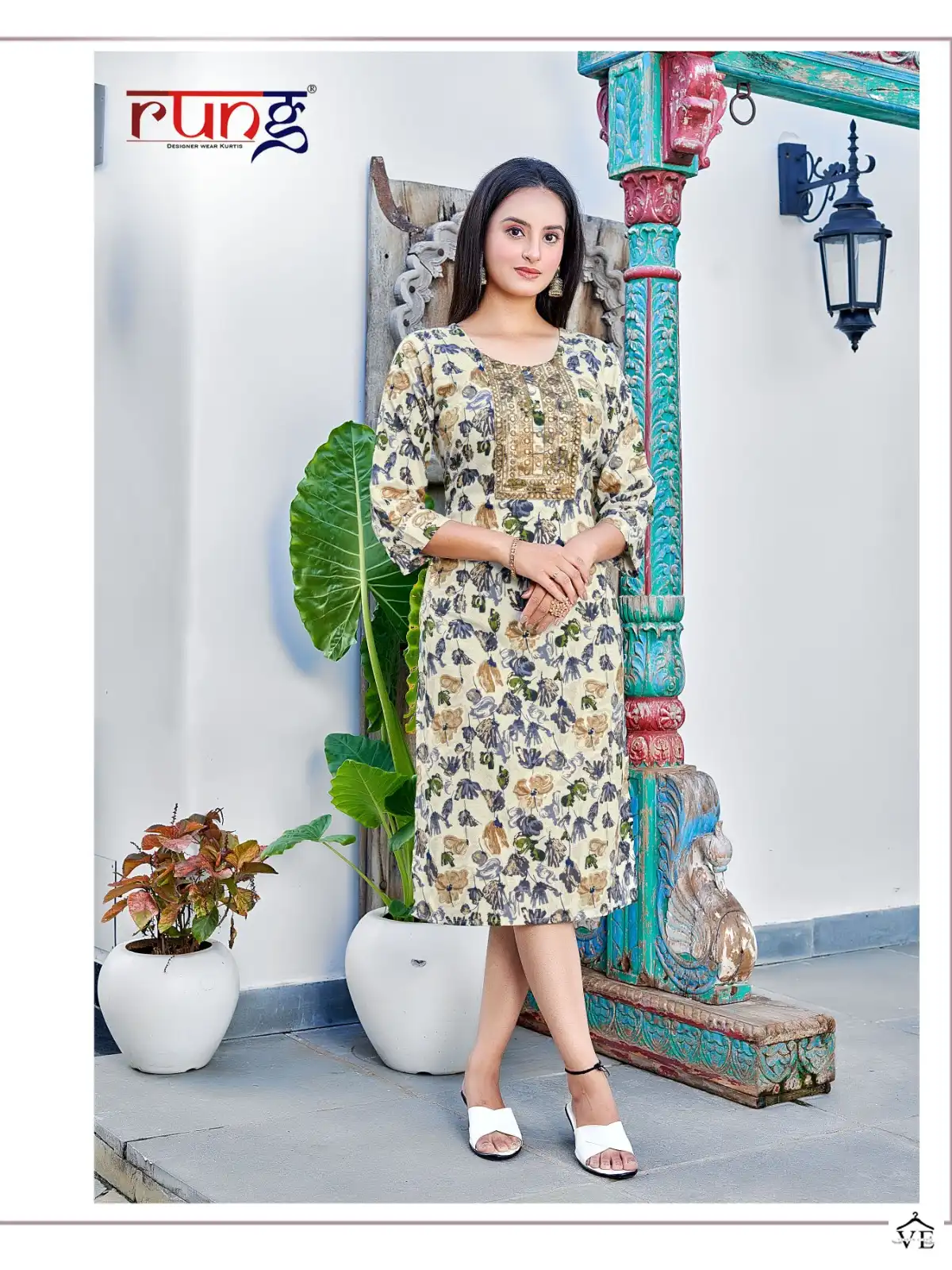 Rung Norita Heavy Foil Rayon Wholesale Long Kurtis Catalog — Wholesale Kurtis, MPA wholesale from Surat - Gallery Image 6