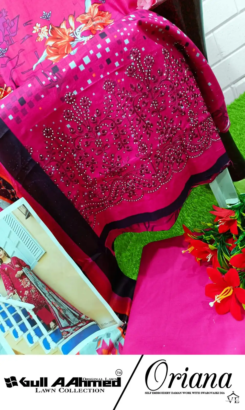 Gull Aahmed Oriana Lawn Cotton Wholesale Self Embroidery Pakistani Salwar Suit Catalog — Wholesale Salwar Suits, MPA wholesale from Surat - Gallery Image 2