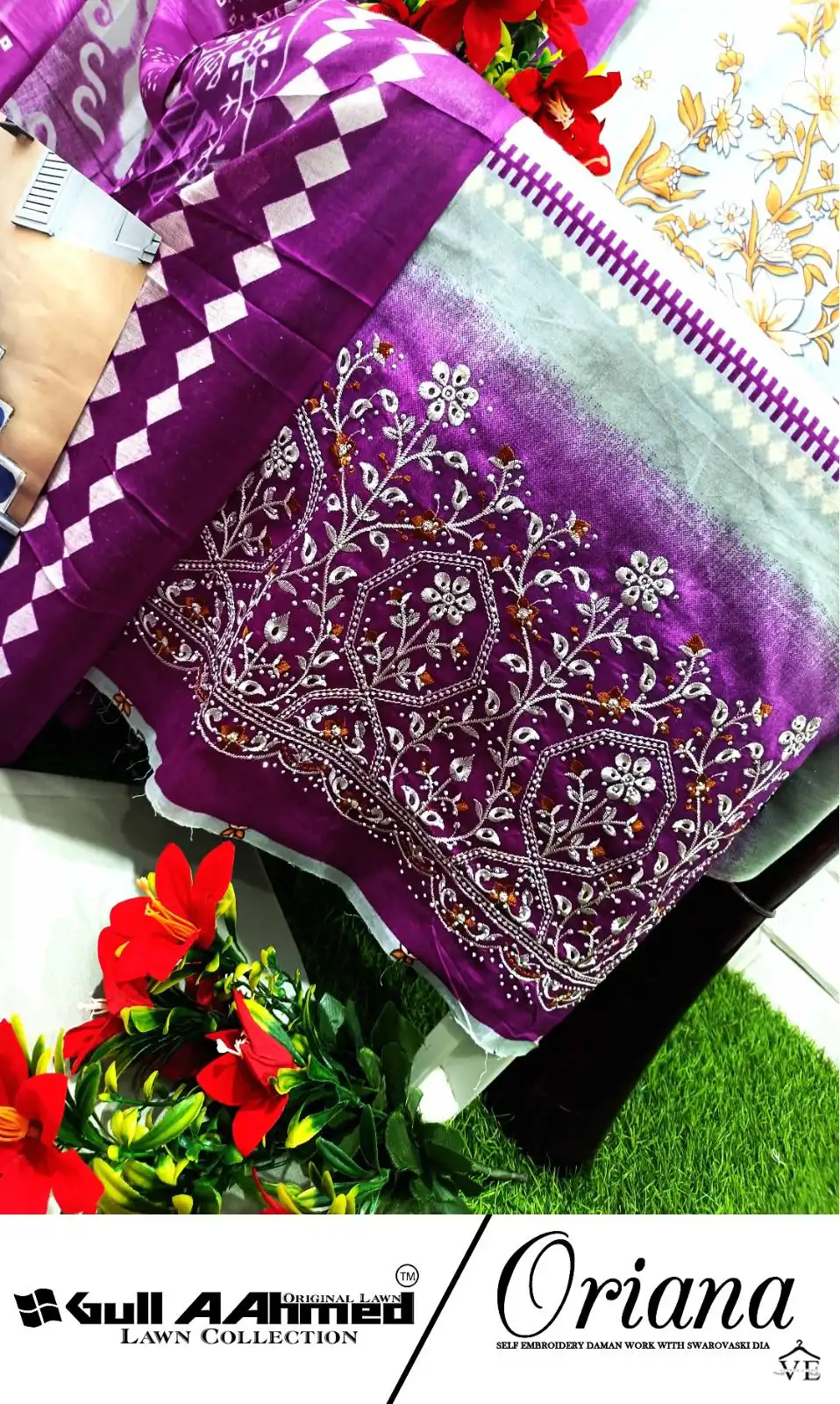 Gull Aahmed Oriana Lawn Cotton Wholesale Self Embroidery Pakistani Salwar Suit Catalog — Wholesale Salwar Suits, MPA wholesale from Surat - Gallery Image 17