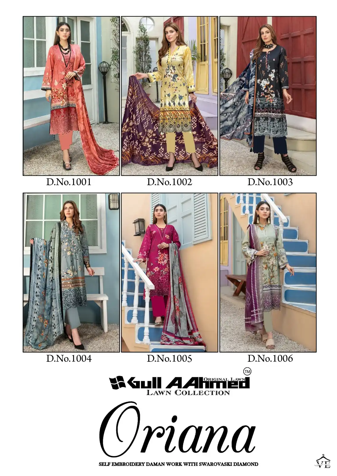 Gull Aahmed Oriana Lawn Cotton Wholesale Self Embroidery Pakistani Salwar Suit Catalog — Wholesale Salwar Suits, MPA wholesale from Surat — view 19