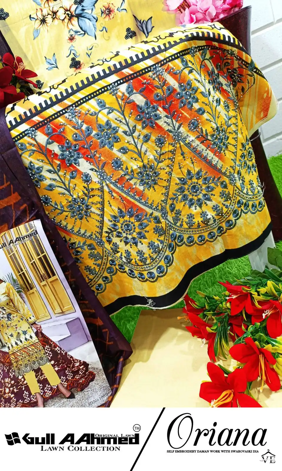 Gull Aahmed Oriana Lawn Cotton Wholesale Self Embroidery Pakistani Salwar Suit Catalog — Wholesale Salwar Suits, MPA wholesale from Surat - Gallery Image 11