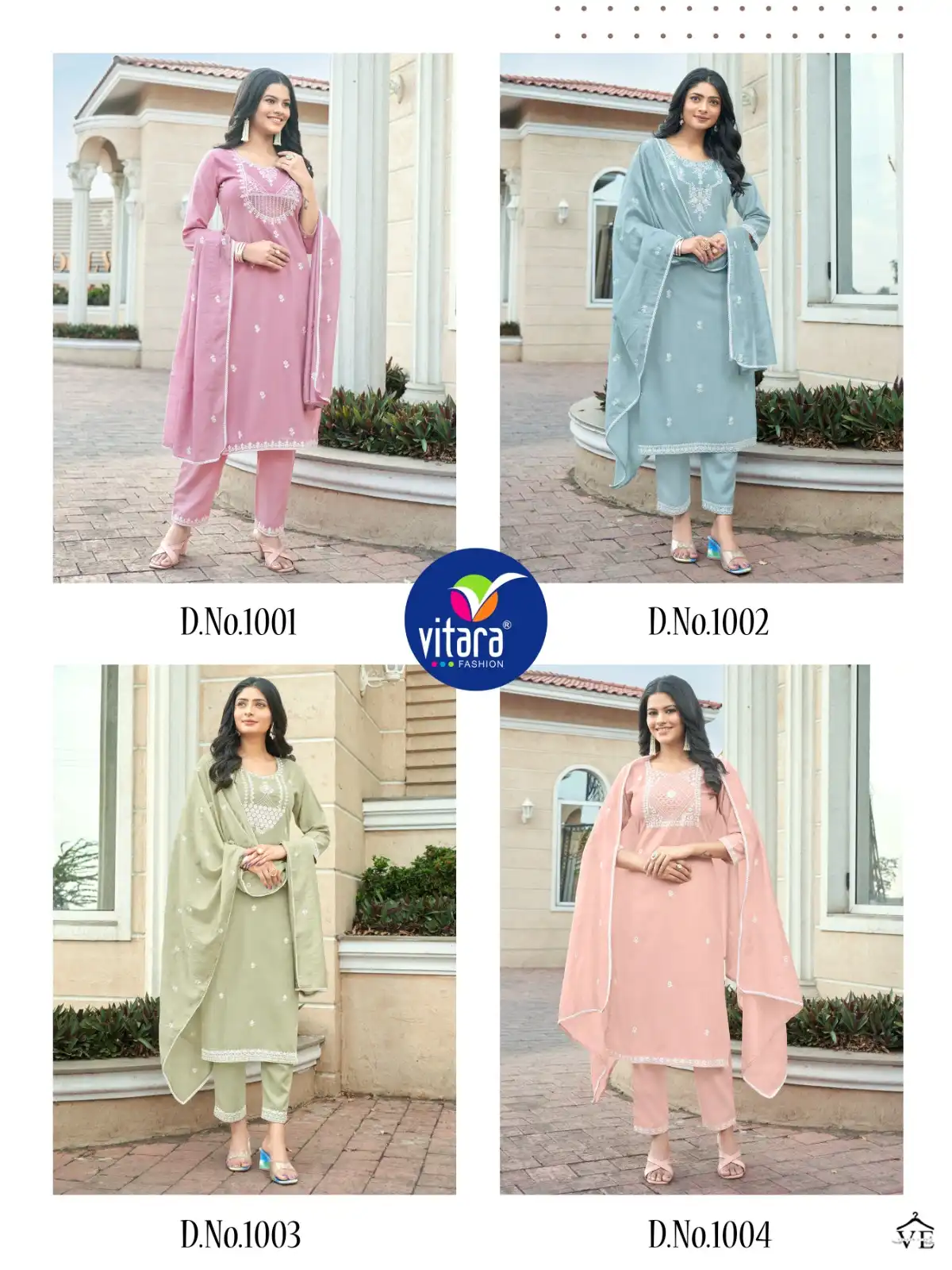 Vitara Fashion Ornet Tesla Slub Cotton Wholesale Readymade Salwar Suit Catalog — Wholesale Salwar Suits, MPA wholesale from Surat — view 5