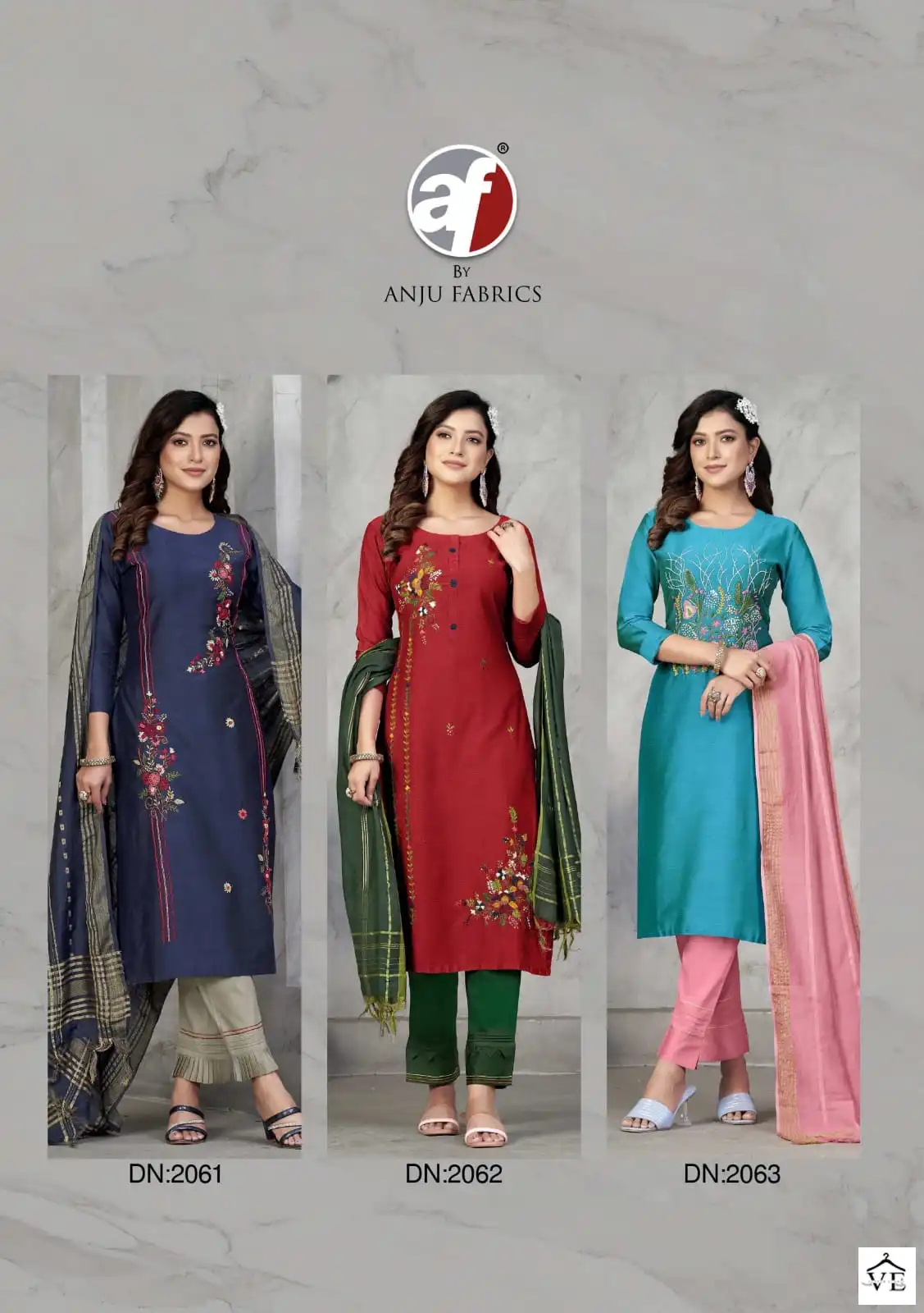 Anju Fabrics Odhani Bangalori Silk Wholesale Designer Readymade Salwar Suit Catalog — Wholesale Salwar Suits, MPA wholesale from Surat — view 8