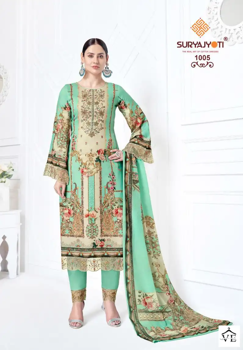 Suryajyoti Paakhi Vol 1 Jam Satin Wholesale Swarovski Work Salwar Suit Catalog — Wholesale Salwar Suits, MPA wholesale from Surat - Gallery Image 5