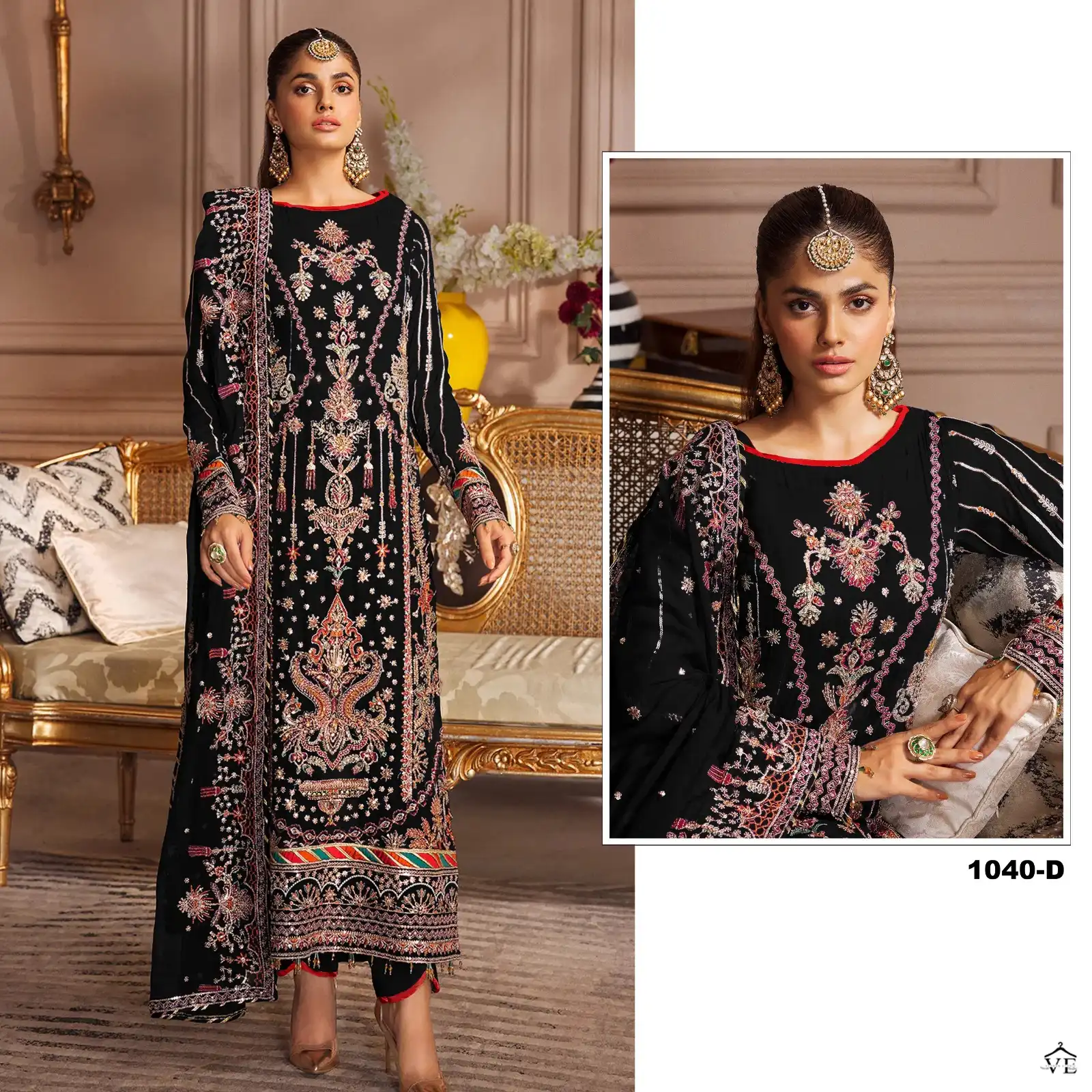 Vardan Ethnic Pakistani 1040 Series Georgette Wholesale Designer Pakistani Salwar Suit Catalog — Wholesale Salwar Suits, MPA wholesale from Surat - Gallery Image 4