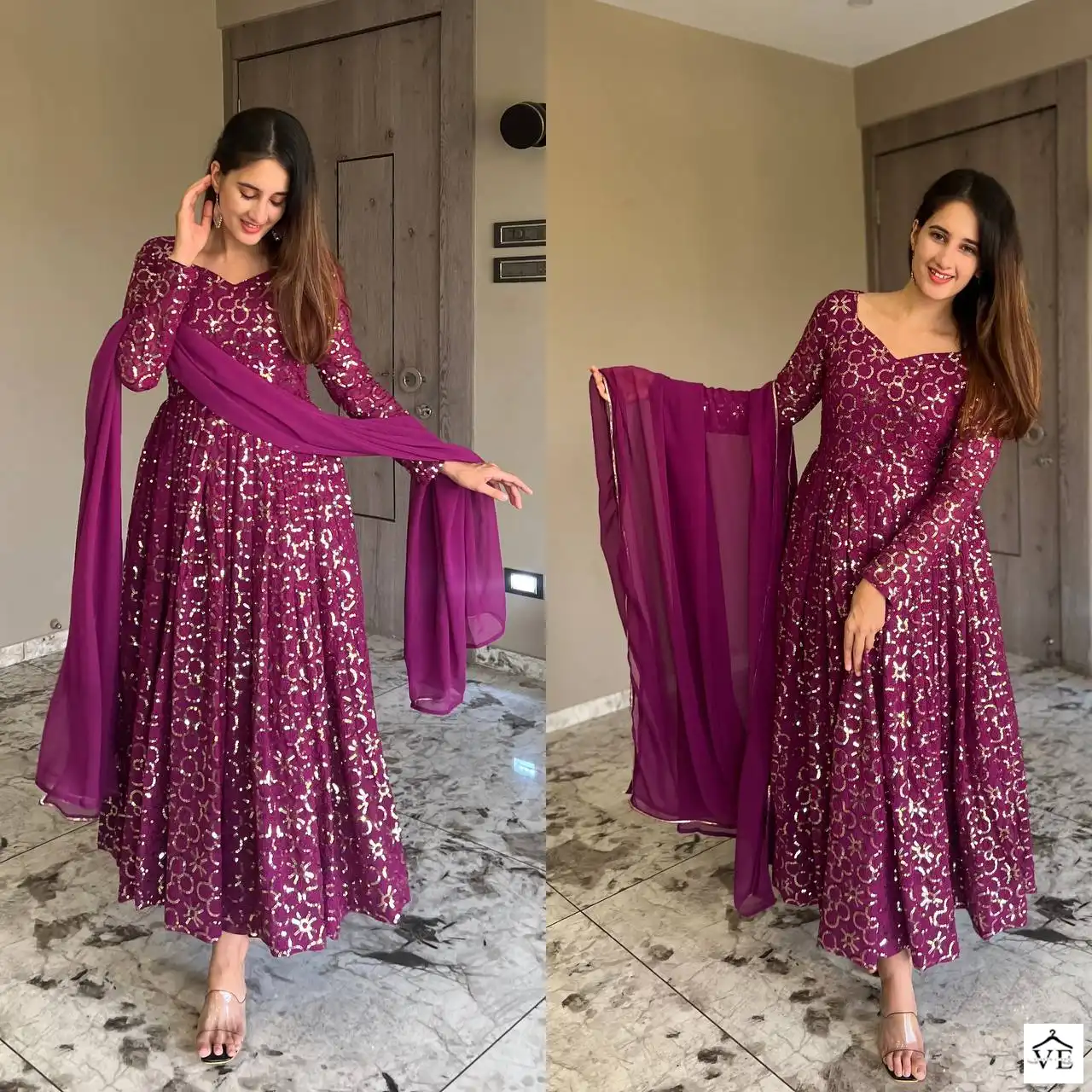Mf Party Wear Collection Georgette Wholesale Beautiful Embroidery Designer Readymade Salwar Suit Catalog — Wholesale Salwar Suits, MPA wholesale from Surat — view 4
