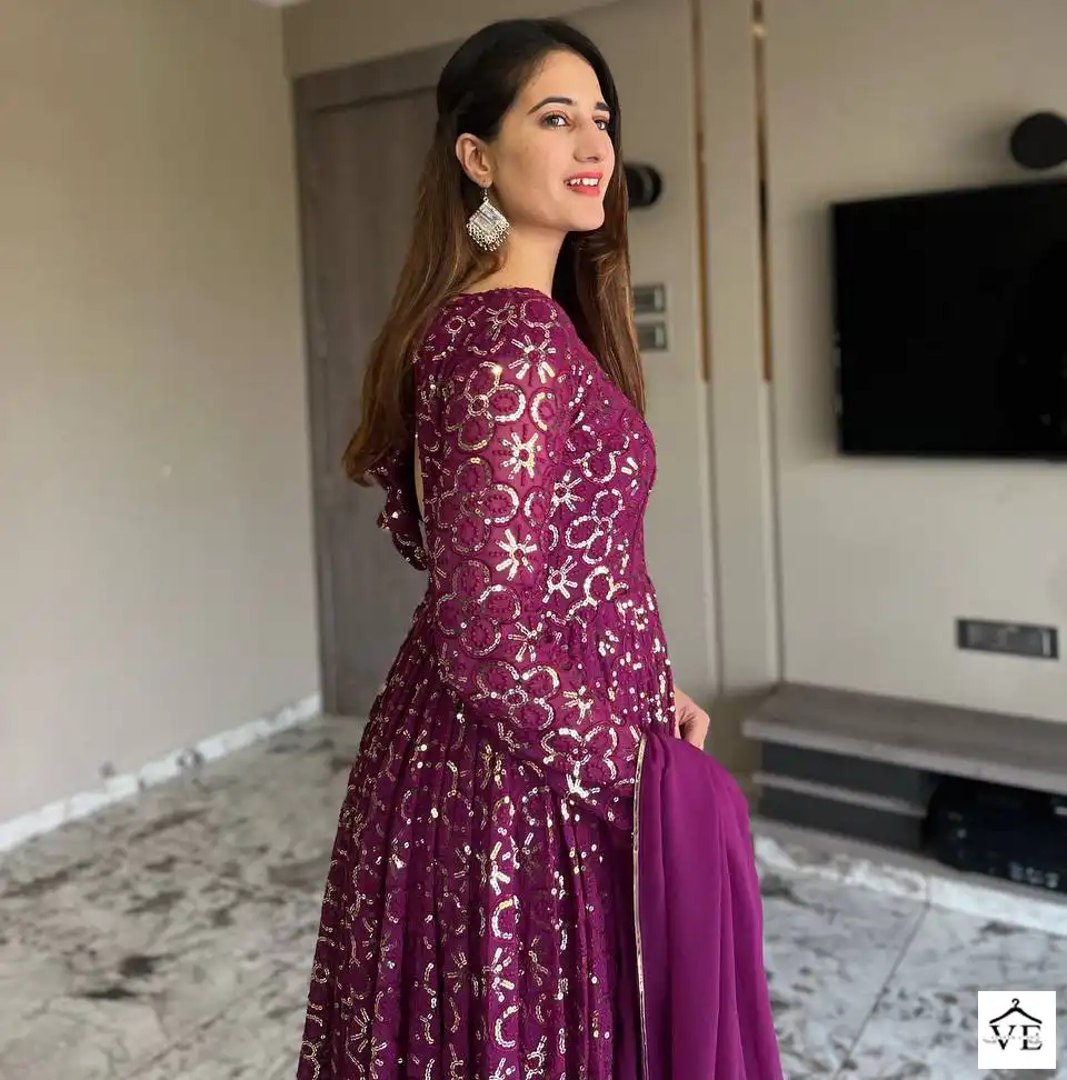 Mf Party Wear Collection Georgette Wholesale Beautiful Embroidery Designer Readymade Salwar Suit Catalog — Wholesale Salwar Suits, MPA wholesale from Surat — view 1