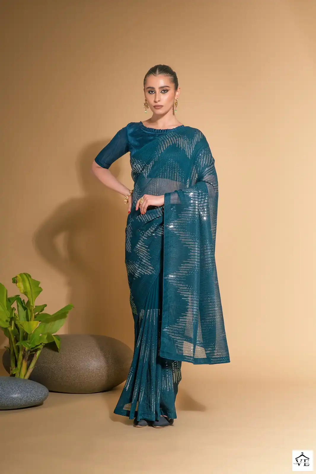 Pc Sequence Vol 21 Georgette Wholesale Fancy Sarees Catalog — Wholesale Sarees, MPA wholesale from Surat - Gallery Image 4