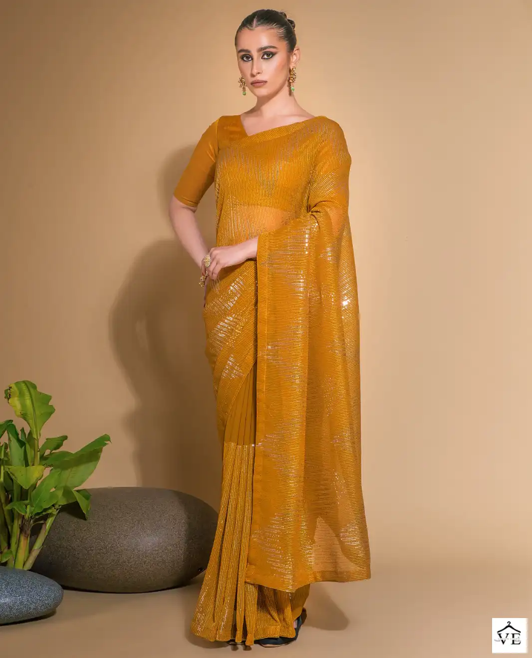 Pc Sequence Vol 21 Georgette Wholesale Fancy Sarees Catalog — Wholesale Sarees, MPA wholesale from Surat — view 1