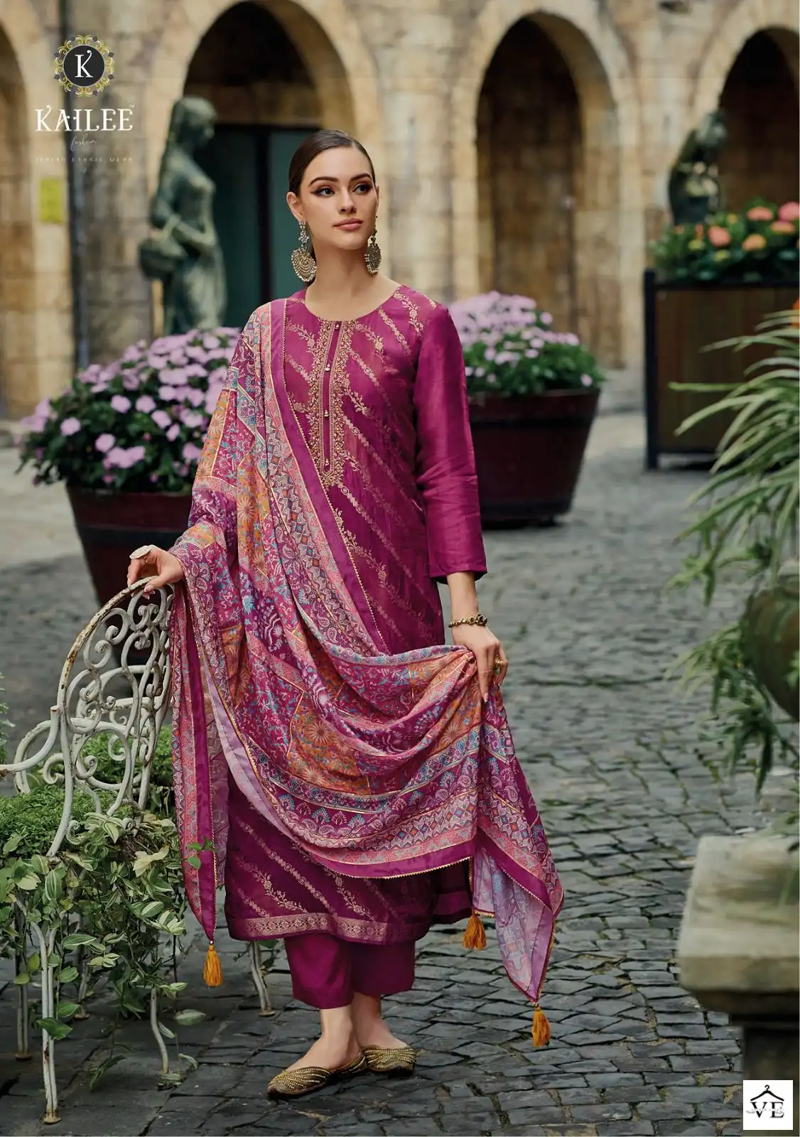 Kailee Fashion Pearl Pure Viscouse Rossian Silk Wholesale Designer Readymade Salwar Suit Catalog — Wholesale Salwar Suits, Kailee Fashion wholesale from Surat — view 3