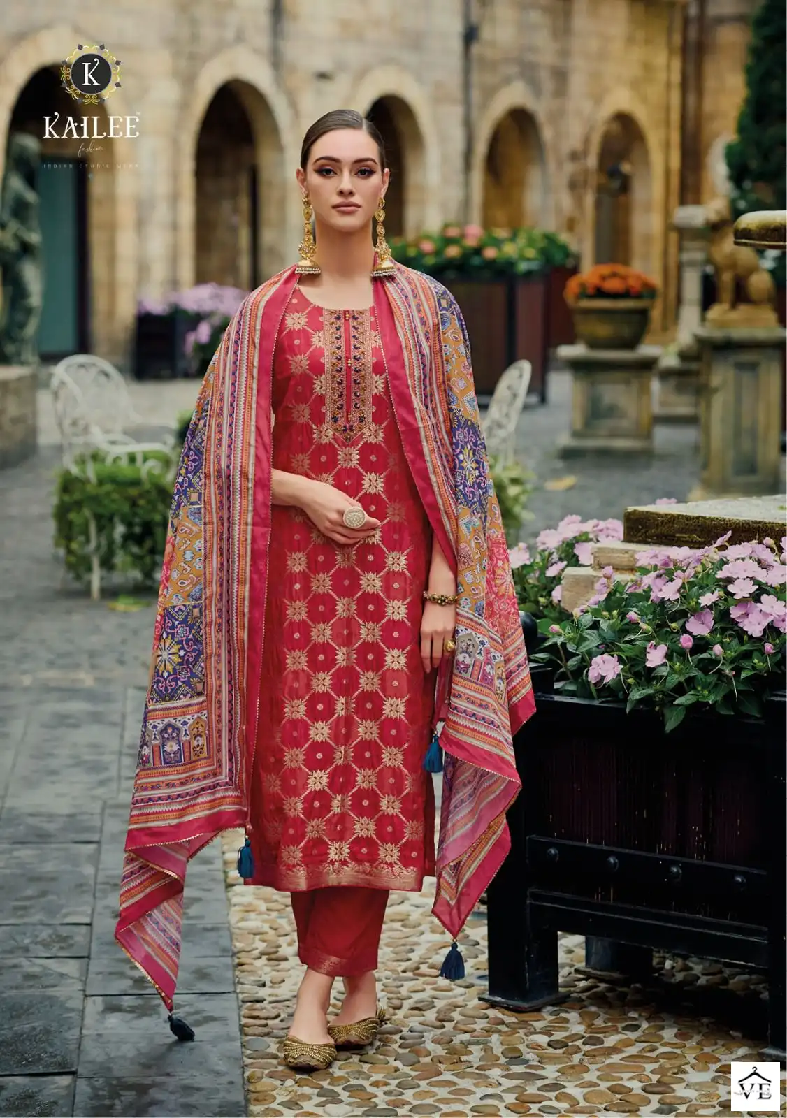 Kailee Fashion Pearl Pure Viscouse Rossian Silk Wholesale Designer Readymade Salwar Suit Catalog — Wholesale Salwar Suits, Kailee Fashion wholesale from Surat — view 6