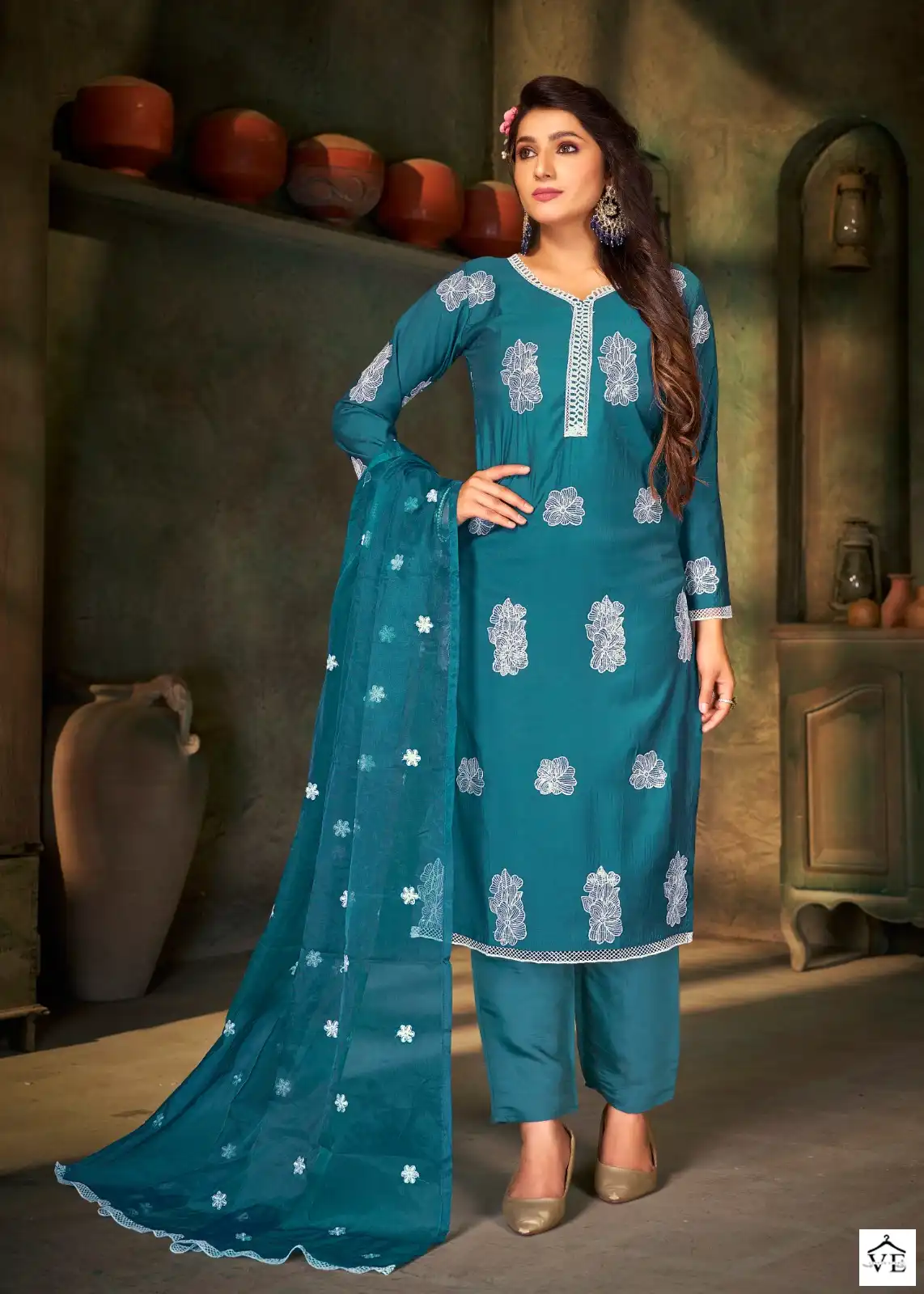 Banwery Peri Peri Silk Wholesale Fancy Lakhnavi Designer Readymade Salwar Suit Catalog — Wholesale Salwar Suits, Banwery wholesale from Surat - Gallery Image 4