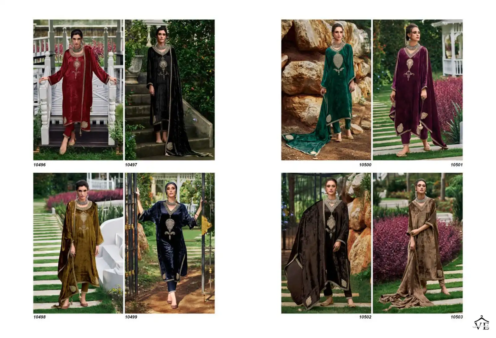 Ibiza Pherans Pure Italian Viscose Velvet Wholesale Designer Winter Salwar Suit Catalog — Wholesale Salwar Suits, MPA wholesale from Surat — view 9