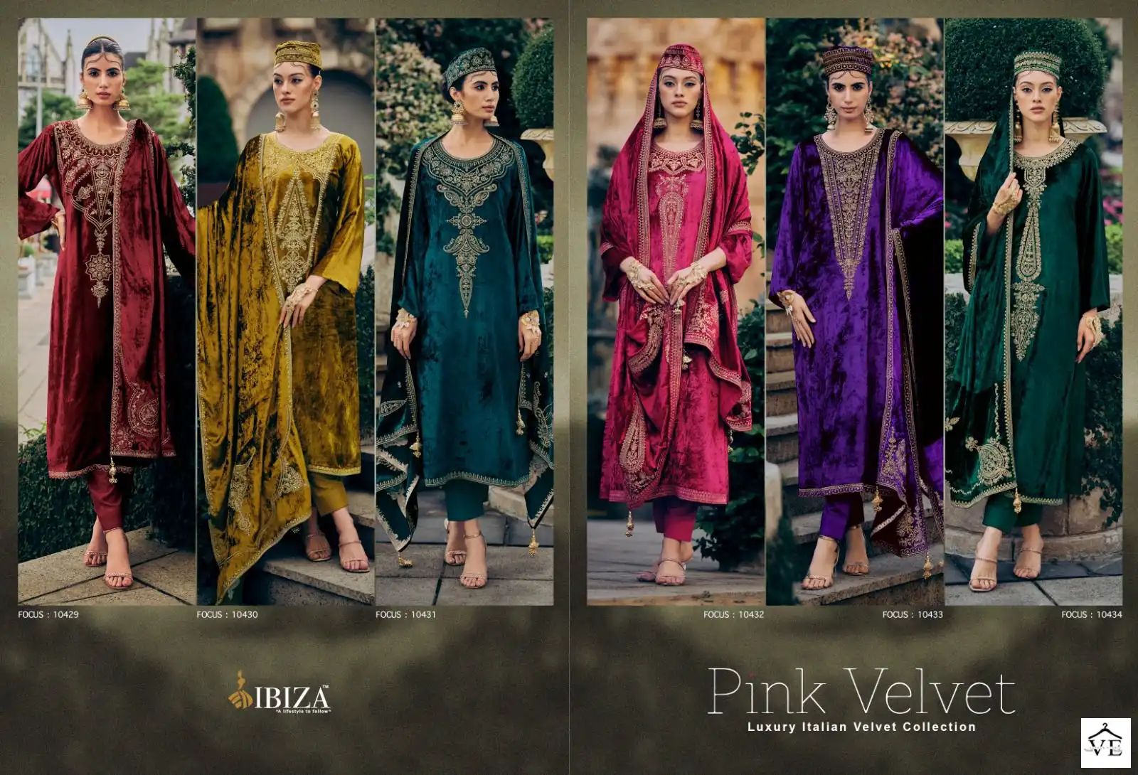 Ibiza Pink Velvet Viscose Velvet Wholesale Designer Winter Salwar Suit Catalog — Wholesale Salwar Suits, MPA wholesale from Surat — view 7