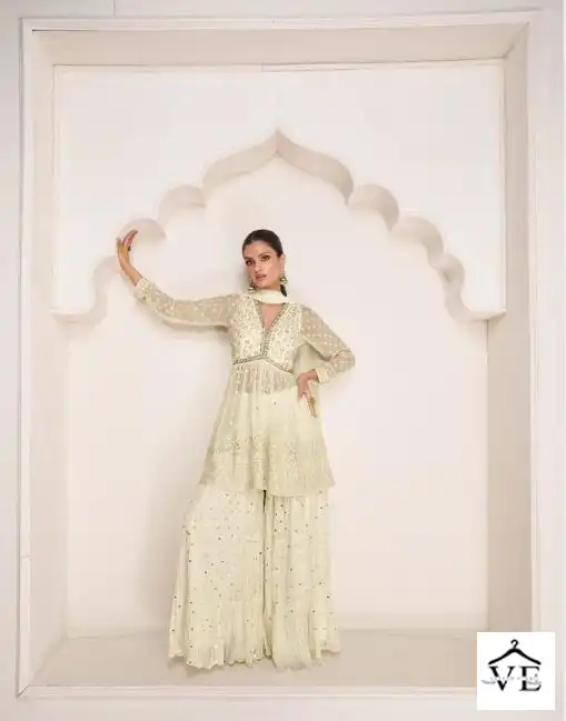 Sayuri Designer Polki Gerogette Wholesale Designer Readymade Salwar Suit Catalog — Wholesale Salwar Suits, Sayuri Designer wholesale from Surat - Gallery Image 2